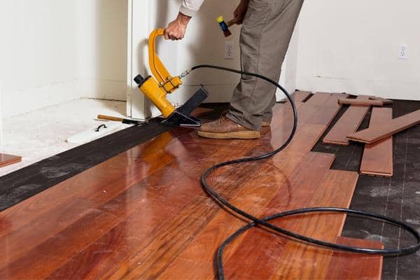 Hardwood floor refinishing